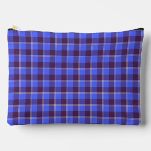 Korenbloem Blauwe en Livid Bruine Plaid Etui