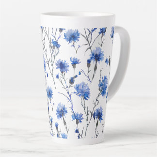 Korenbloem Latte Mok Wit Blauw
