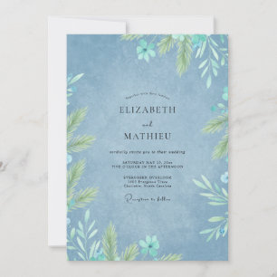 Korenbloem Munt Loof Eucalyptus Bruiloft Kaart