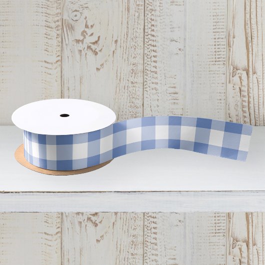 Korenbloemblauw Gingham Geruit Patroon Lint