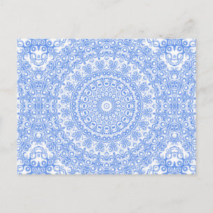 Korenbloemblauw Mandala Patroon Briefkaart