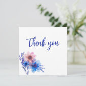💍 Korenbloemen en Lavendel Bliss Bedankkaart (Staand voorkant)