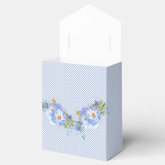 Korenbloemen en Stippen Bruidsdouche Bedankdoosjes (Geopend)