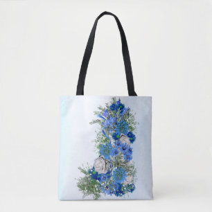 Korenbloemen & Witte Rozen Draagtas