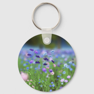 Korenbloosblauwe sleutelhanger