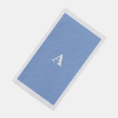 Korensiroblauw Monogram Initiaal Wit Aangepast Coo Servet (Hoek)