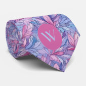 Korensiroopblauw & Mauve Waterverf Stropdas (Opgerold)