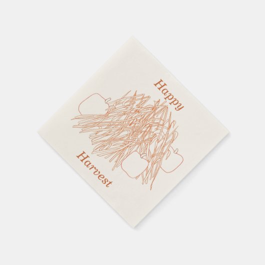 Korenstengels en pompoenen, gelukkige oogstservett servet (Hoek)