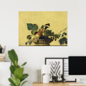 Korf met fruit van Caravaggio Poster (Thuiskantoor)