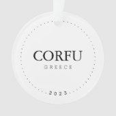 Korfoe, Griekenland Eenvoudige internationale reiz Ornament (voorkant)