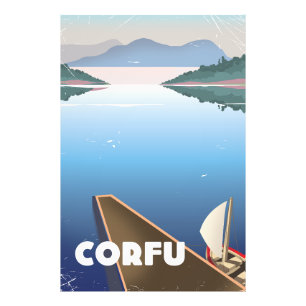 Korfoe Reisposter Foto Afdruk