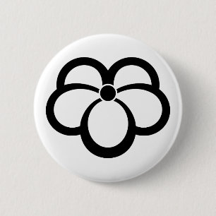 Korin-achtige gevlekte vis ronde button 5,7 cm