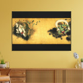 Korin Fujin Raijin Canvas Afdruk (Insitu (Woonkamer))
