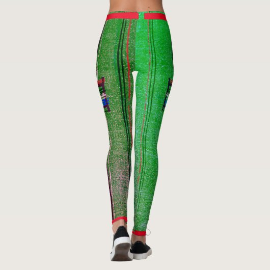 KORIN JAPANS HOUTBLOKPATROON GEDRUKTE LEGGINGS (Achterkant)