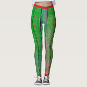KORIN JAPANS HOUTBLOKPATROON GEDRUKTE LEGGINGS (Voorkant)
