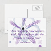 Korinthiërs Bijbelvers Bloemenkunst Briefkaarten (Voorkant / Achterkant)