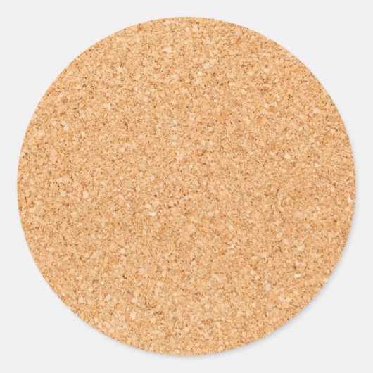 Korktextuur Ronde Sticker (Voorkant)