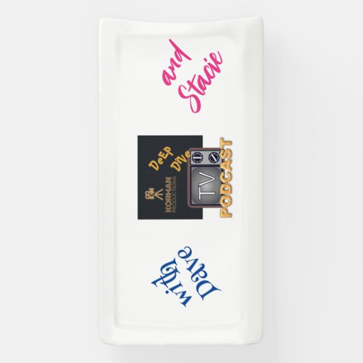 Korman Productions Deep Dive TV Podcast Spandoek (Verticaal)