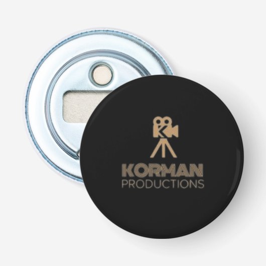 Korman Productions YouTube-kanaal Logo Button Flesopener (Voorkant)
