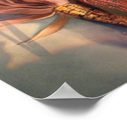 Korn bij zonsondergang poster (Hoek)