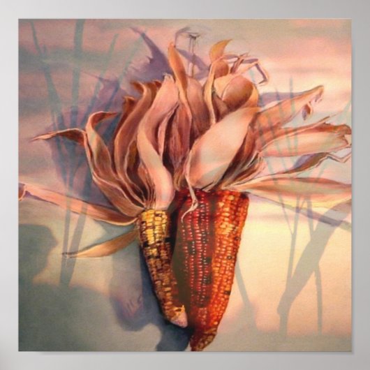 Korn bij zonsondergang poster (Voorkant)