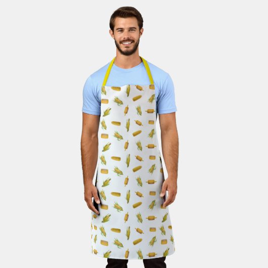 Korn op het Cob Pattern Schort (Gedragen)