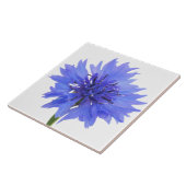 kornbloem blauw tegeltje (Zijkant)