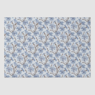 Kornbloemen (Pewter/Platinum) - Weefpapier Tissuepapier