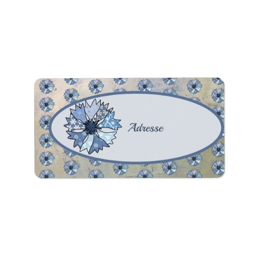 Kornblume Adressaufkleber Etiket (Voorkant)