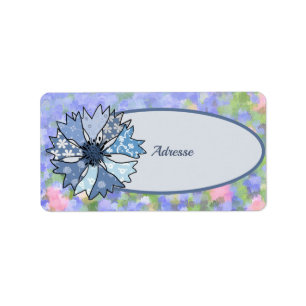 Kornblume Adressaufkleber Etiket