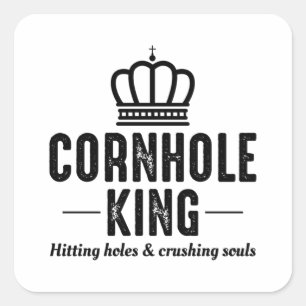 Korngat Bean Bag Toss Outdoor Lawn Game Funny Vierkante Sticker