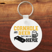 Korngat en bier daarom ben ik hier sleutelhanger (Voorkant)