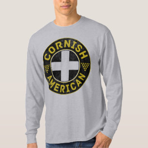 Kornish American Saint Piran's Vlag T-shirt