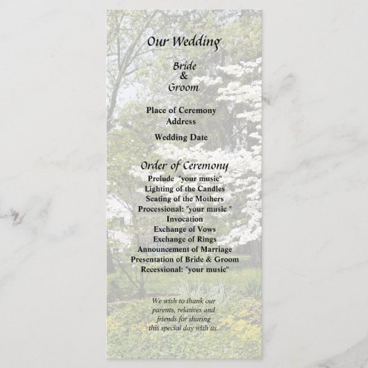 Kornoelje in bloei programma (Voorkant)