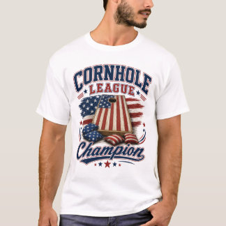 Kornohole competitiekampioen patriotische T-shirt