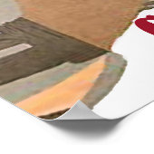 Kornwall, haven en huizen op de heuvel, poster (Hoek)