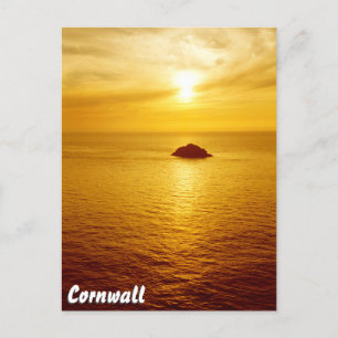 Kornwall zonsondergang briefkaart