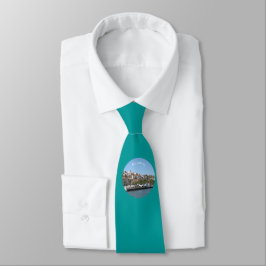 koroni view circled 2 turquoise - tie stropdas