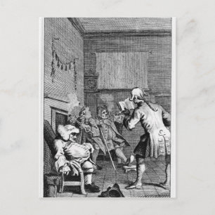 Korporaal Trim die een preek leest Briefkaart