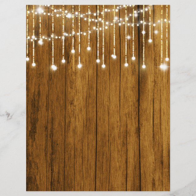Korrelig hout en Herfst String Lights Scrapbook Pa (Voorkant)