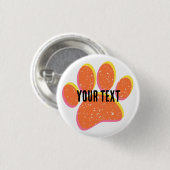  korrelige hondenvoetafdruk ronde button 3,2 cm (Voorkant /achterkant)