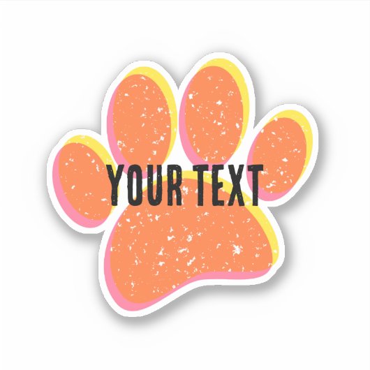 korrelige hondenvoetafdruk sticker (Voorkant)