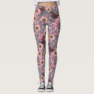Korrels in de rozen leggings