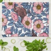 Korrels in de rozen theedoek (Gevouwen)