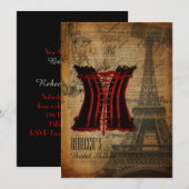 korset bridal party lingerie douche kaart (Voorkant / Achterkant)