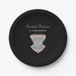  korset Personal Lingerie Vrijgezellenfeest Papieren Bordje