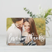 Kort geborsteld EDITABLE Kleur Dank u Kaart (Staand voorkant)