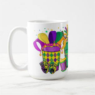 KORT GECOLOREERDE MARDI GRAS DRANKEN KOFFIEMOK