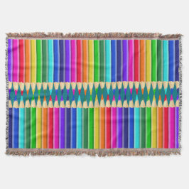 Kort gekleurd regenboogpotlood, Crayon Deken