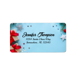Kort kerstadreslabel etiket